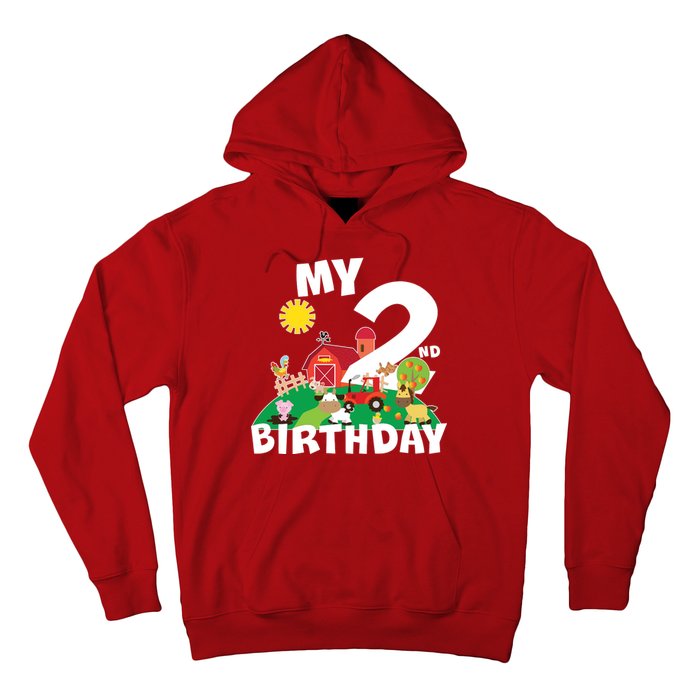 2 Year Old Farm My 2nd Birthday Hoodie