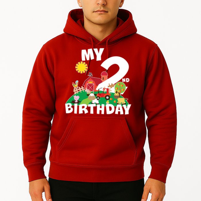 2 Year Old Farm My 2nd Birthday Hoodie
