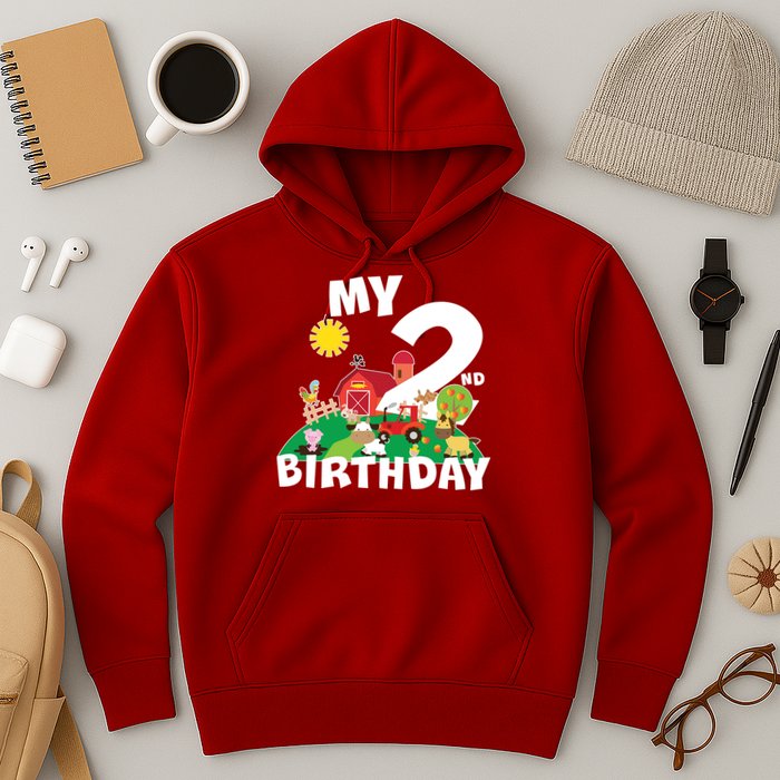 2 Year Old Farm My 2nd Birthday Hoodie