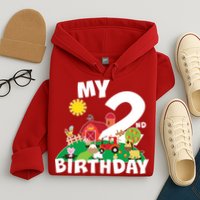 2 Year Old Farm My 2nd Birthday Hoodie