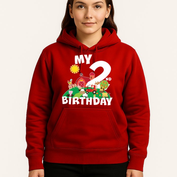 2 Year Old Farm My 2nd Birthday Hoodie