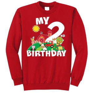 2 Year Old Farm My 2nd Birthday Sweatshirt