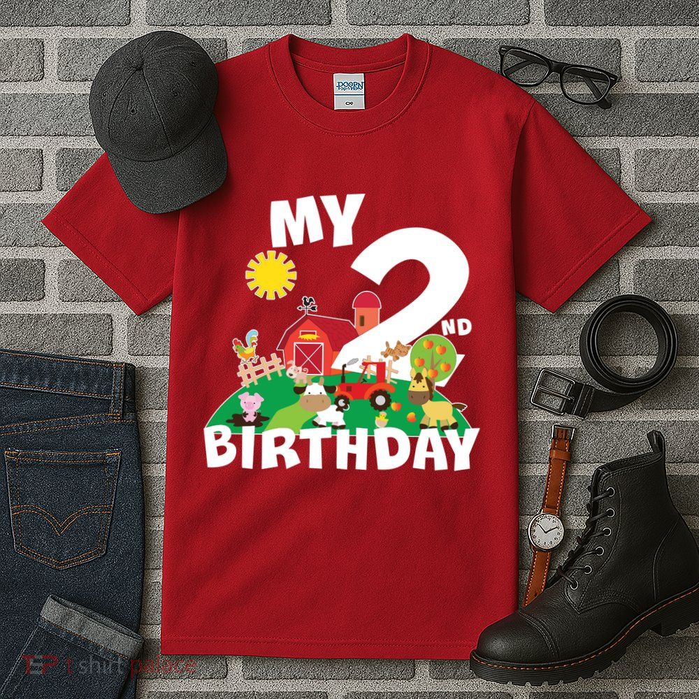 2 Year Old Farm My 2nd Birthday Tall T-Shirt