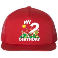 2 Year Old Farm My 2nd Birthday Flat Bill Trucker Hat