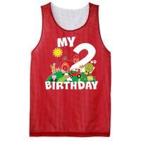 2 Year Old Farm My 2nd Birthday Mesh Reversible Basketball Jersey Tank