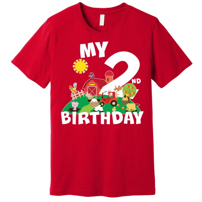 2 Year Old Farm My 2nd Birthday Premium T-Shirt