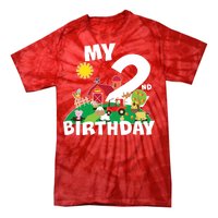 2 Year Old Farm My 2nd Birthday Tie-Dye T-Shirt