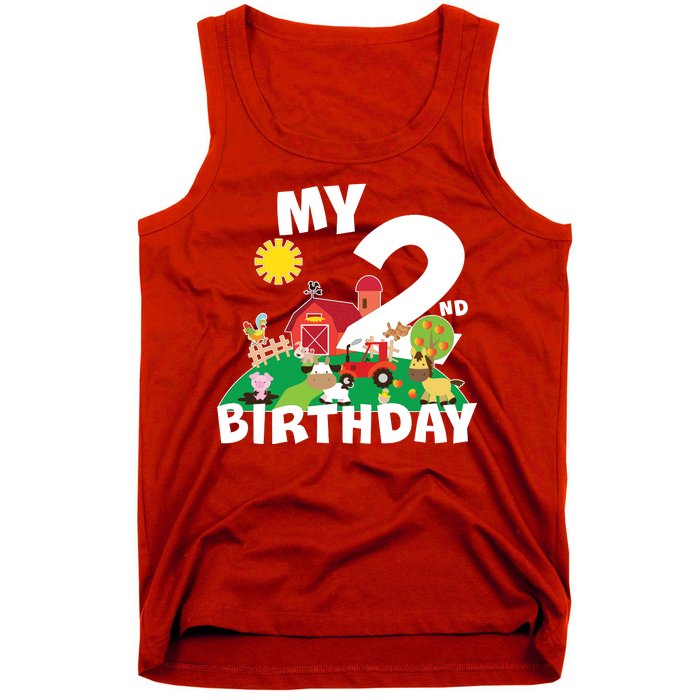 2 Year Old Farm My 2nd Birthday Tank Top