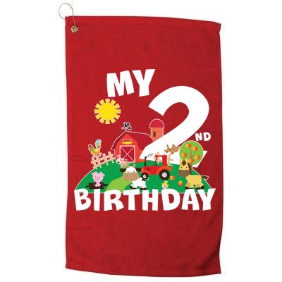 2 Year Old Farm My 2nd Birthday Golf Towel