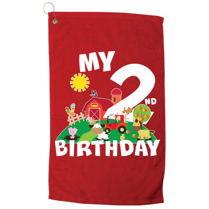 2 Year Old Farm My 2nd Birthday Golf Towel
