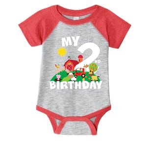 2 Year Old Farm My 2nd Birthday Infant Baby Jersey Bodysuit