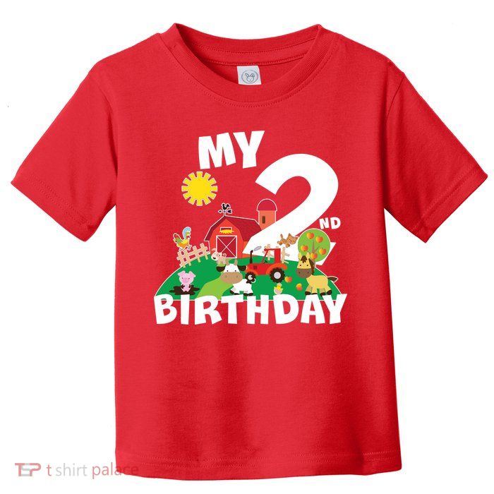 2 Year Old Farm My 2nd Birthday Toddler T-Shirt