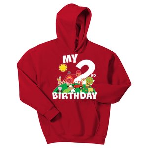 2 Year Old Farm My 2nd Birthday Kids Hoodie