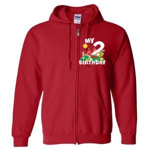 2 Year Old Farm My 2nd Birthday Full Zip Hoodie