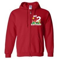 2 Year Old Farm My 2nd Birthday Full Zip Hoodie