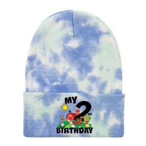 2 Year Old Farm My 2nd Birthday Tie Dye 12in Knit Beanie