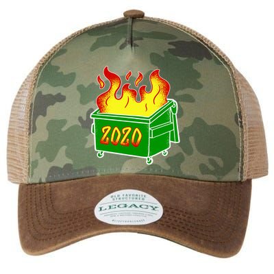 2020 Dumpster Fire Funny Disaster Legacy Tie Dye Trucker Hat