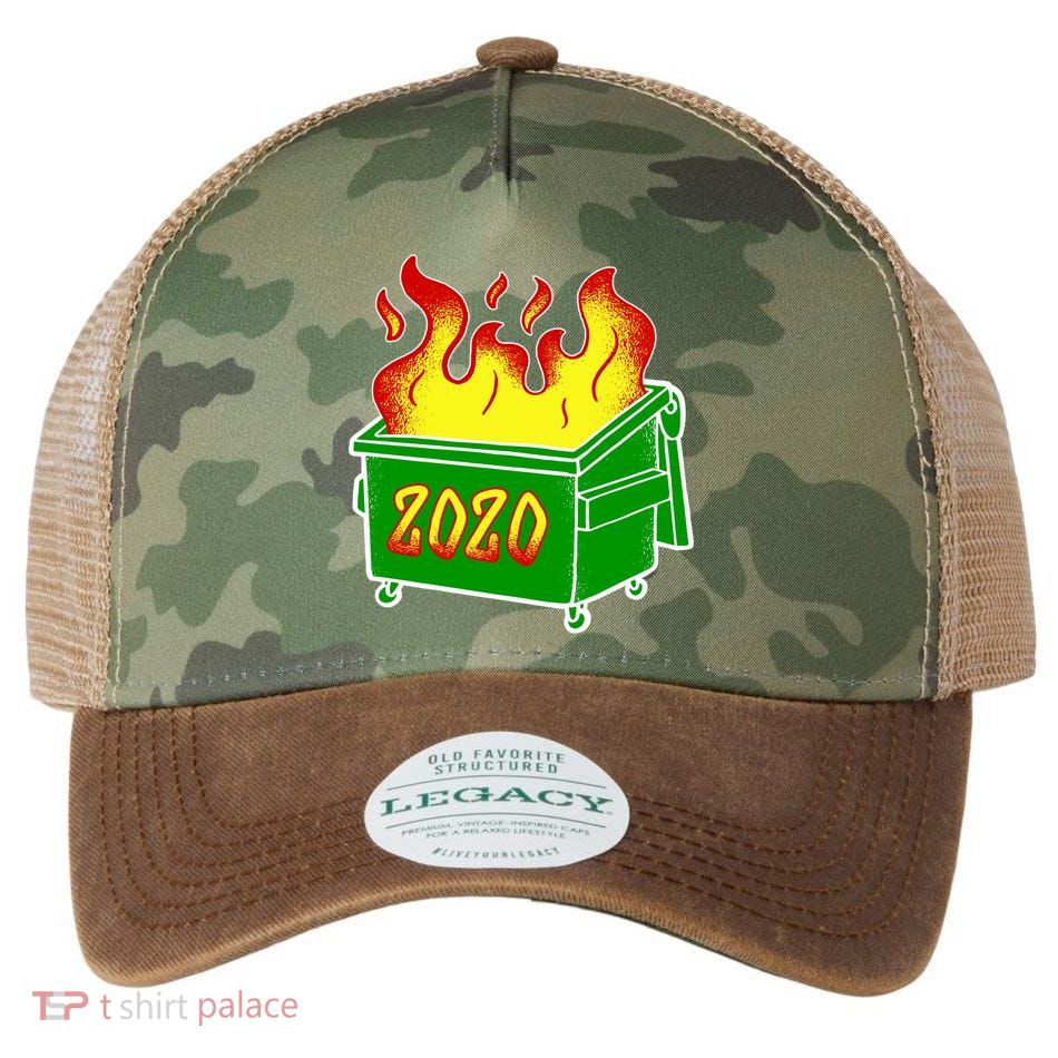 2020 Dumpster Fire Funny Disaster Legacy Tie Dye Trucker Hat