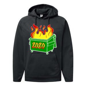 2020 Dumpster Fire Funny Disaster Performance Fleece Hoodie