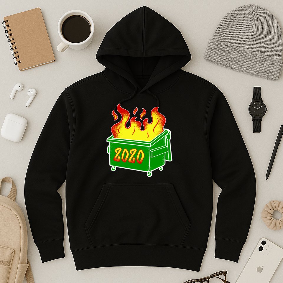 2020 Dumpster Fire Funny Disaster Hoodie