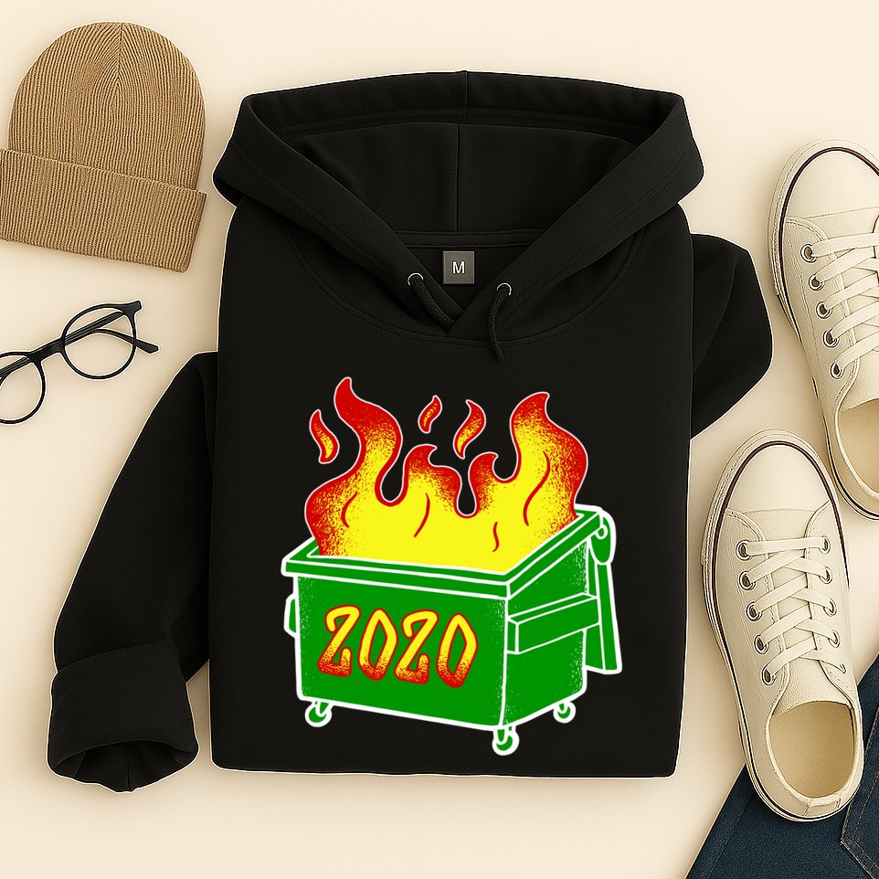 2020 Dumpster Fire Funny Disaster Hoodie