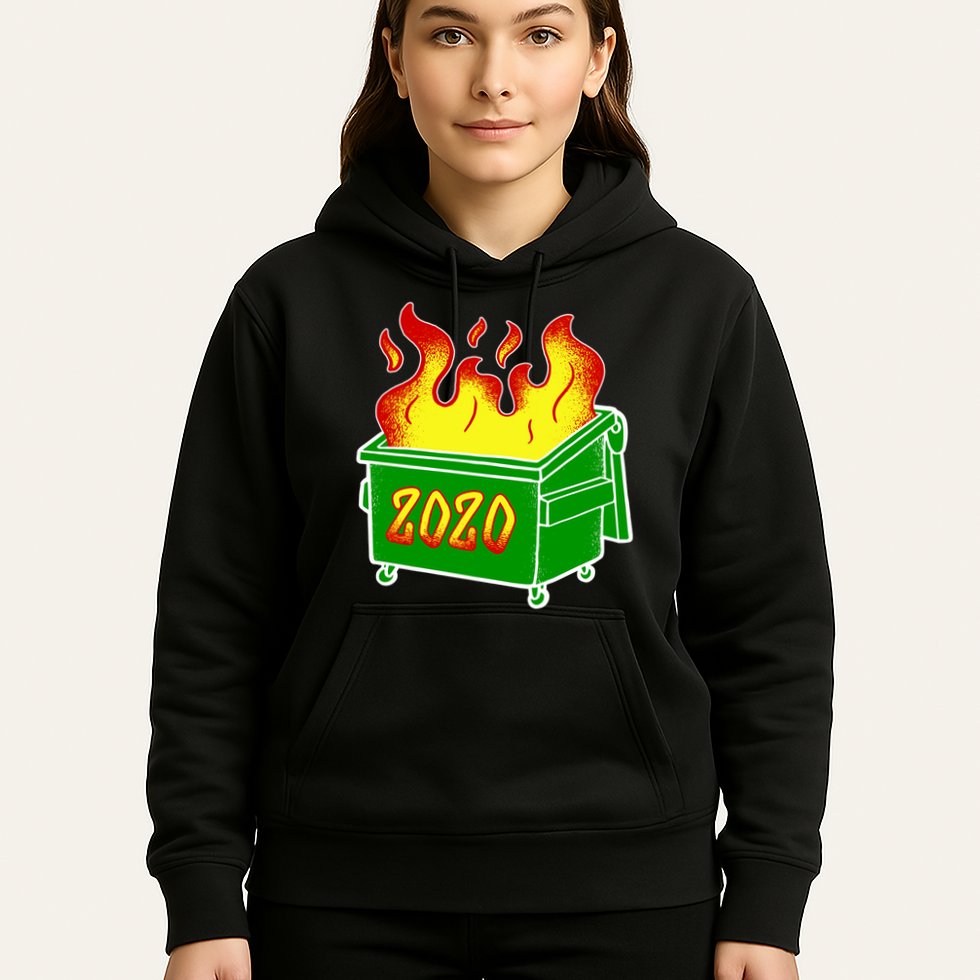 2020 Dumpster Fire Funny Disaster Hoodie