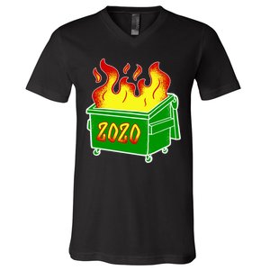 2020 Dumpster Fire Funny Disaster V-Neck T-Shirt