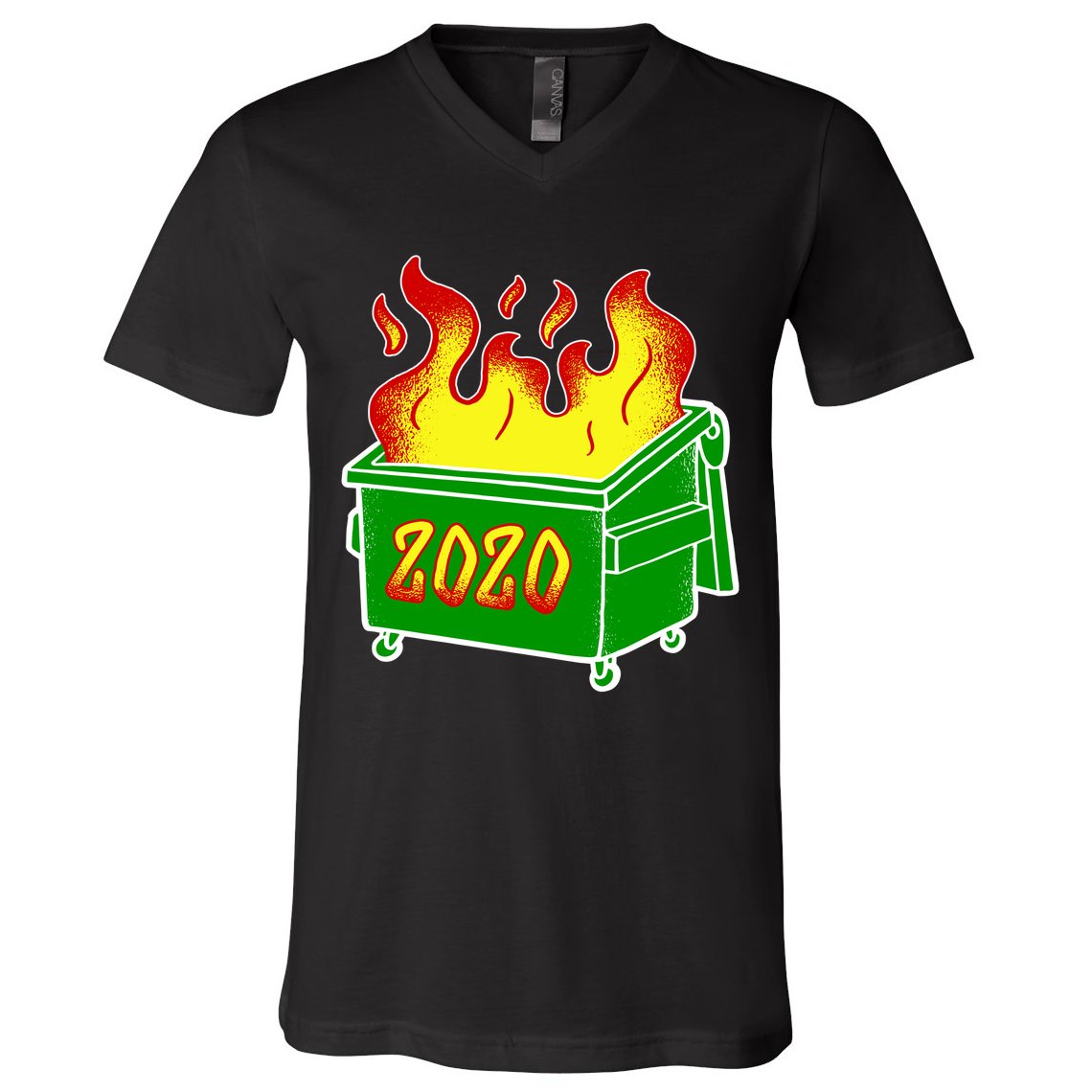 2020 Dumpster Fire Funny Disaster V-Neck T-Shirt