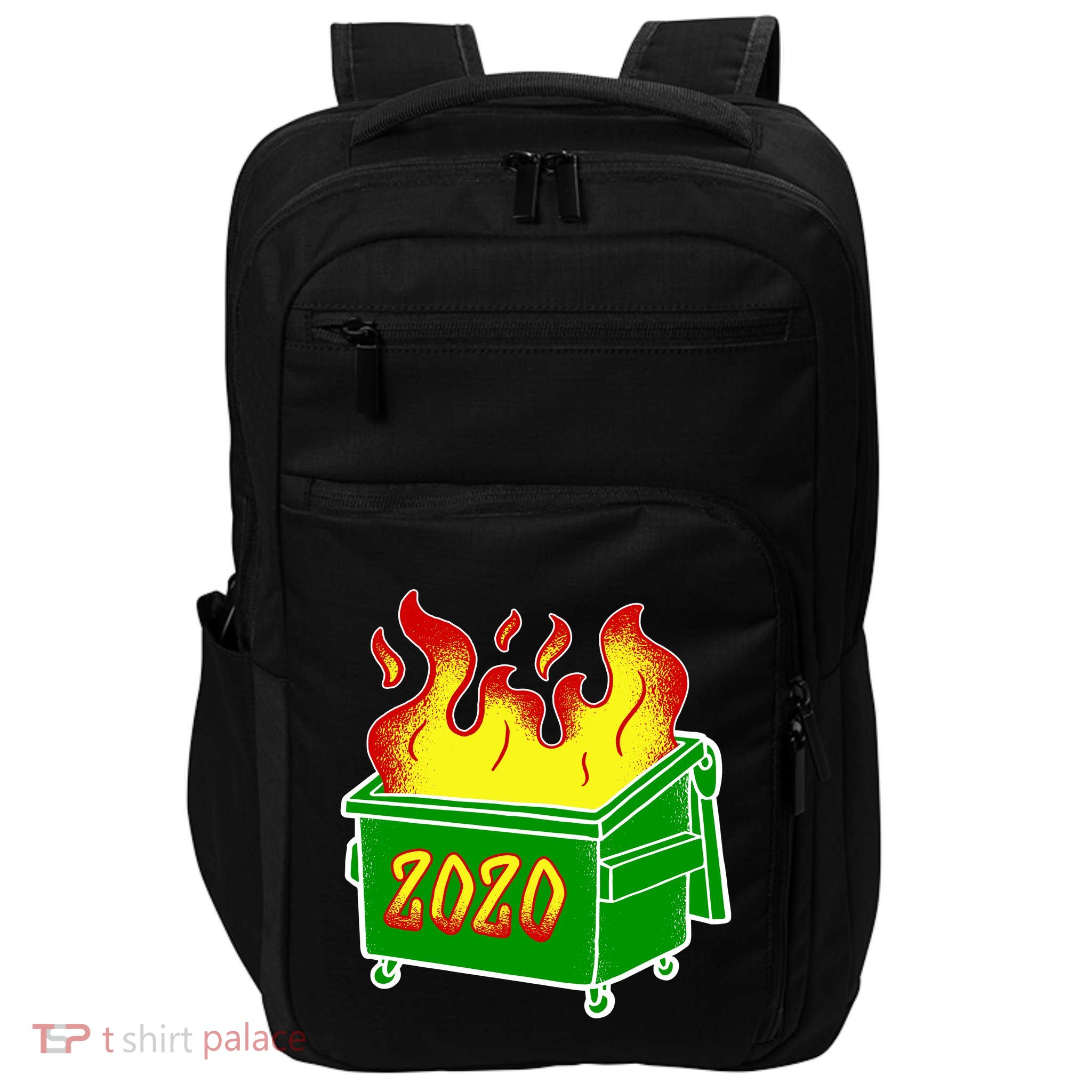 2020 Dumpster Fire Funny Disaster Impact Tech Backpack