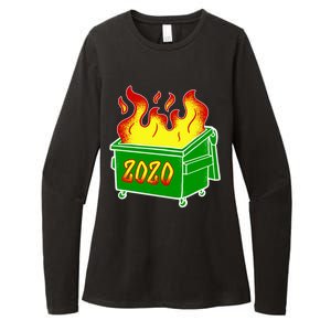 2020 Dumpster Fire Funny Disaster Womens CVC Long Sleeve Shirt