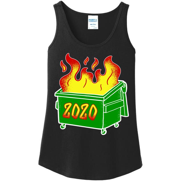 2020 Dumpster Fire Funny Disaster Ladies Essential Tank