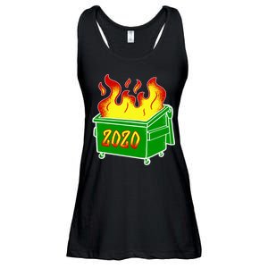 2020 Dumpster Fire Funny Disaster Ladies Essential Flowy Tank