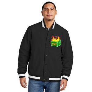 2020 Dumpster Fire Funny Disaster Insulated Varsity Jacket