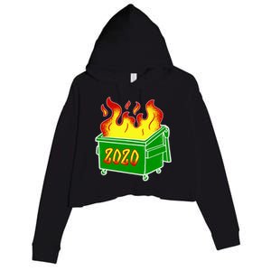 2020 Dumpster Fire Funny Disaster Crop Fleece Hoodie