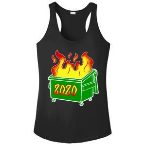 2020 Dumpster Fire Funny Disaster Ladies PosiCharge Competitor Racerback Tank