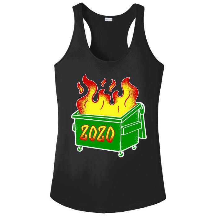 2020 Dumpster Fire Funny Disaster Ladies PosiCharge Competitor Racerback Tank