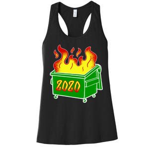 2020 Dumpster Fire Funny Disaster Women's Racerback Tank