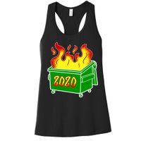 2020 Dumpster Fire Funny Disaster Women's Racerback Tank