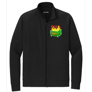 2020 Dumpster Fire Funny Disaster Stretch Full-Zip Cadet Jacket