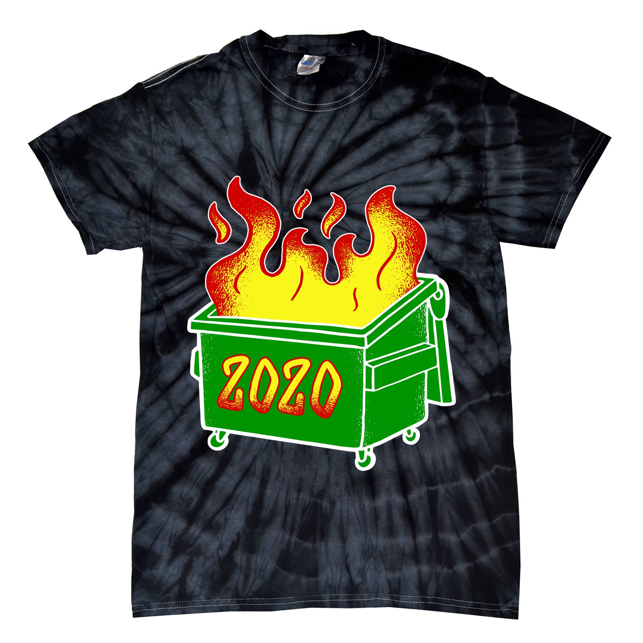 2020 Dumpster Fire Funny Disaster Tie-Dye T-Shirt