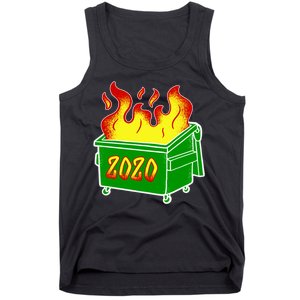 2020 Dumpster Fire Funny Disaster Tank Top