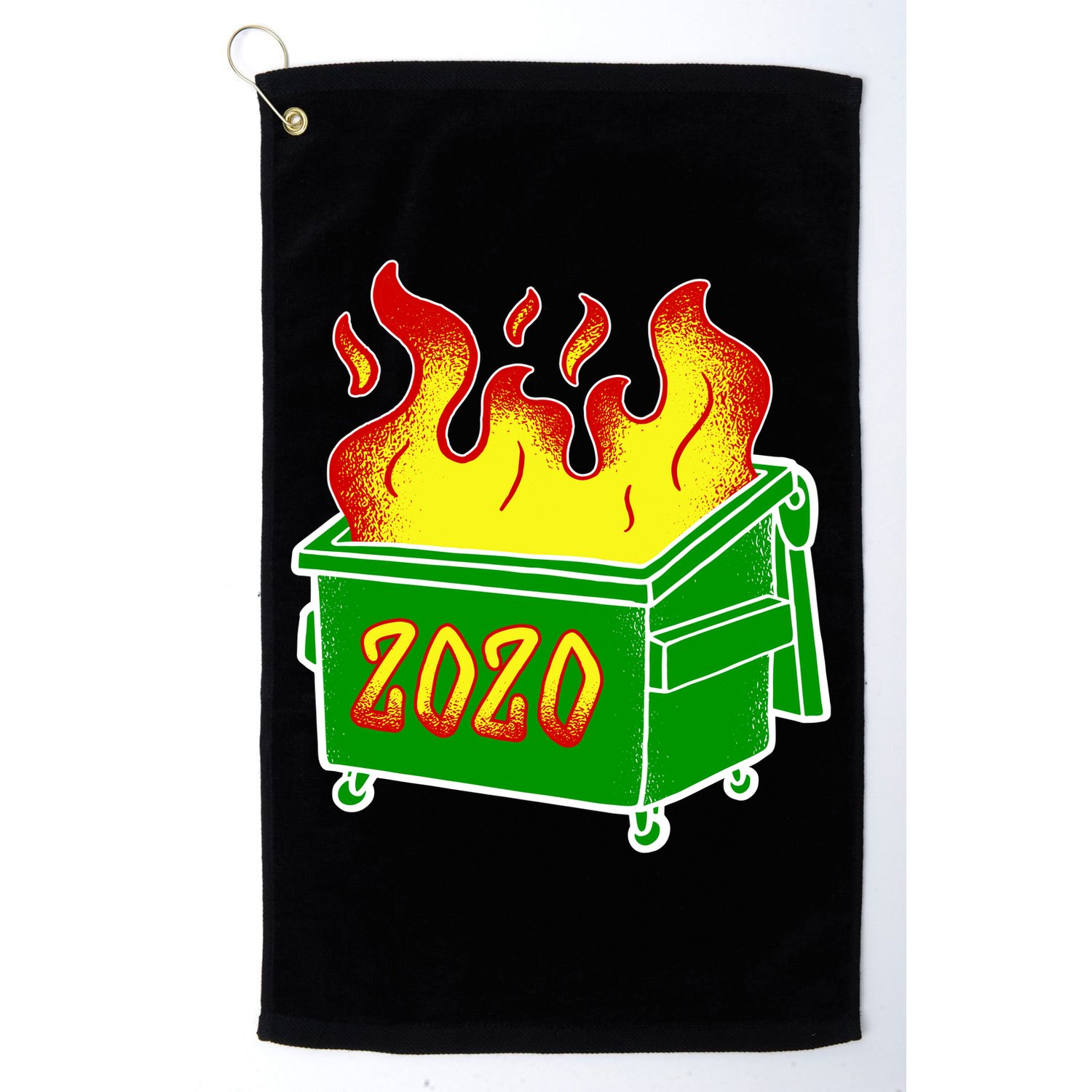 2020 Dumpster Fire Funny Disaster Golf Towel