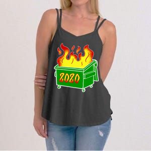 2020 Dumpster Fire Funny Disaster Women's Strappy Tank