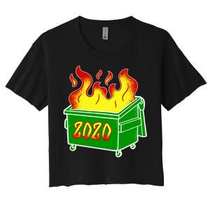 2020 Dumpster Fire Funny Disaster Women's Crop Top Tee