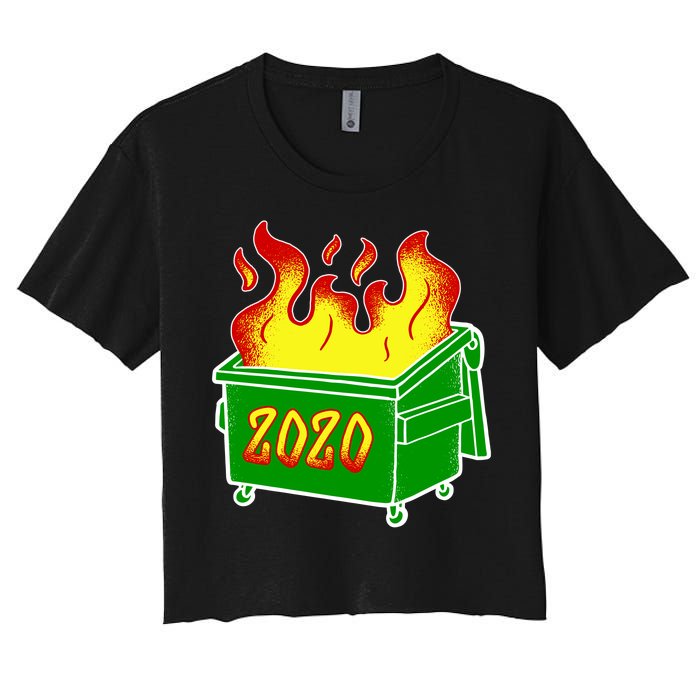 2020 Dumpster Fire Funny Disaster Women's Crop Top Tee