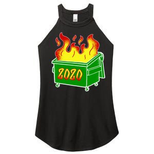 2020 Dumpster Fire Funny Disaster Women's Perfect Tri Rocker Tank