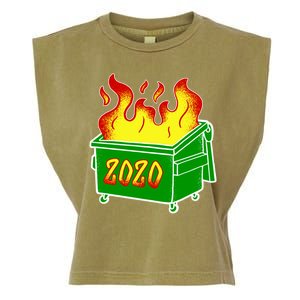 2020 Dumpster Fire Funny Disaster Garment-Dyed Women's Muscle Tee