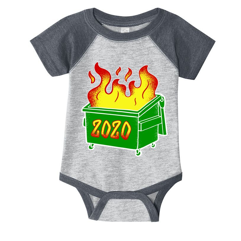 2020 Dumpster Fire Funny Disaster Infant Baby Jersey Bodysuit