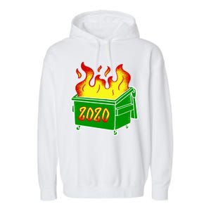 2020 Dumpster Fire Funny Disaster Garment-Dyed Fleece Hoodie