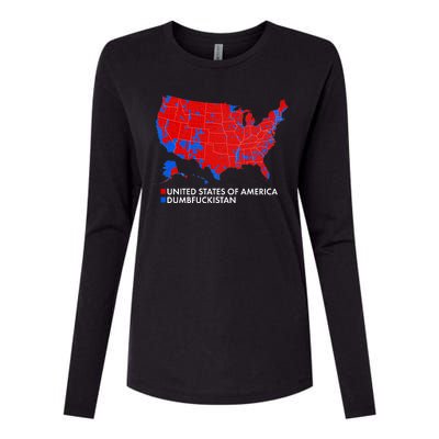 2020 Election Electoral Map Pro Trump Womens Cotton Relaxed Long Sleeve T-Shirt